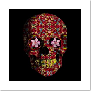 Red Roses Skull V.1 Posters and Art